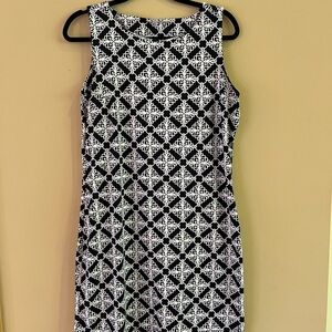 Lulu-B Black and White Patterned Dress